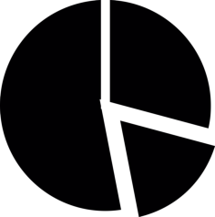 Circular Graph Pieces Svg Line Art, Free Vectors File